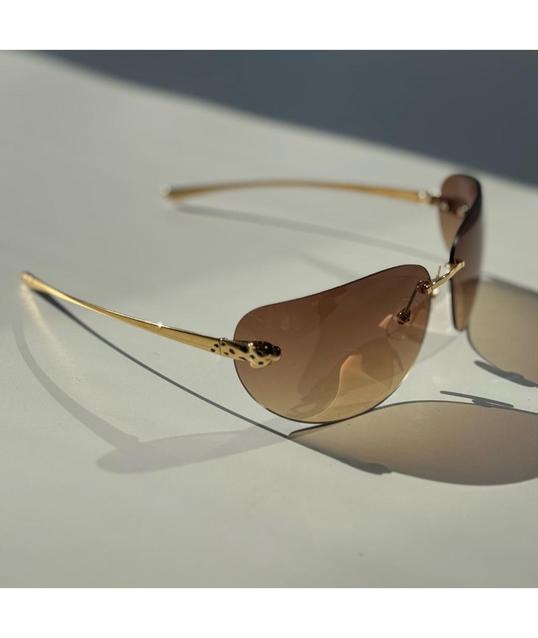 CARTIER Золотые солнцезащитные очки, фото 2