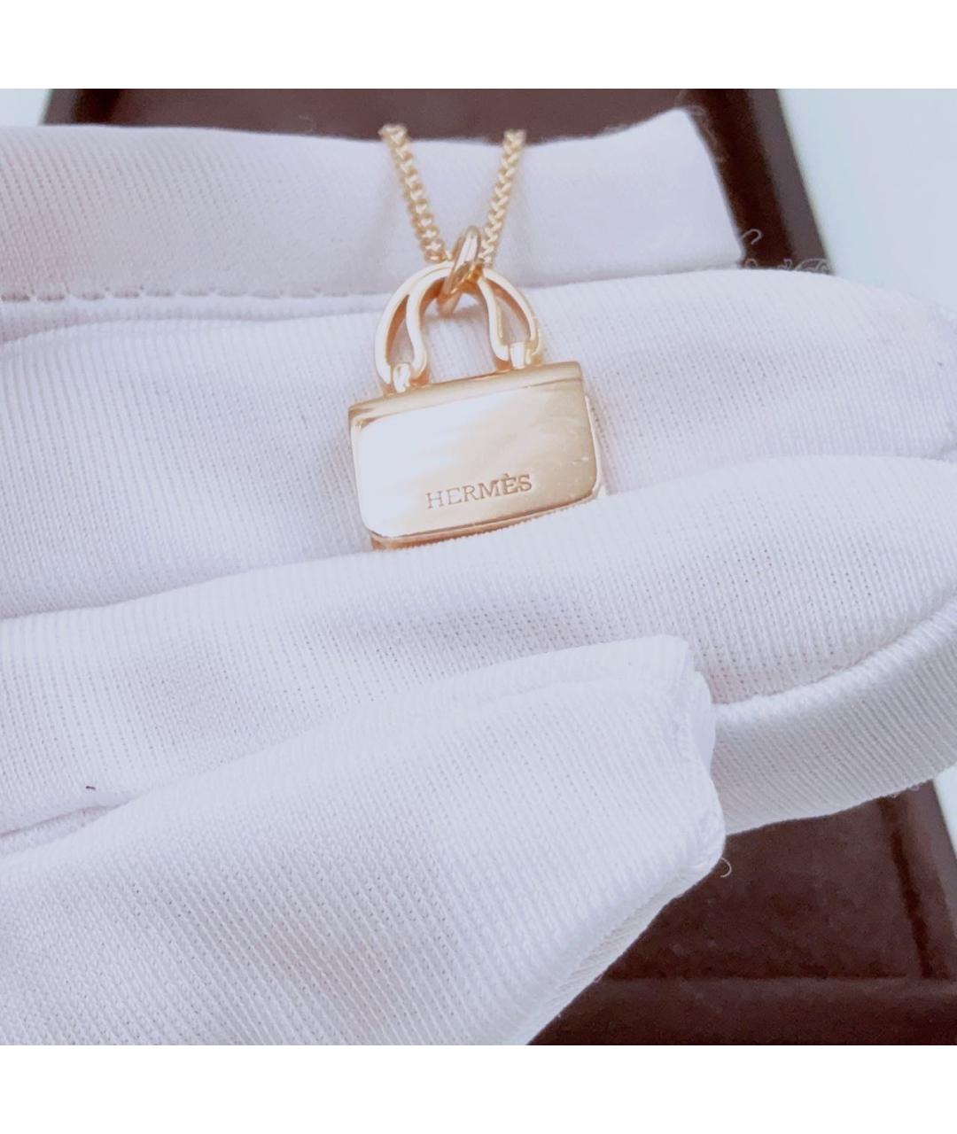 HERMES Розовая подвеска из розового золота, фото 5