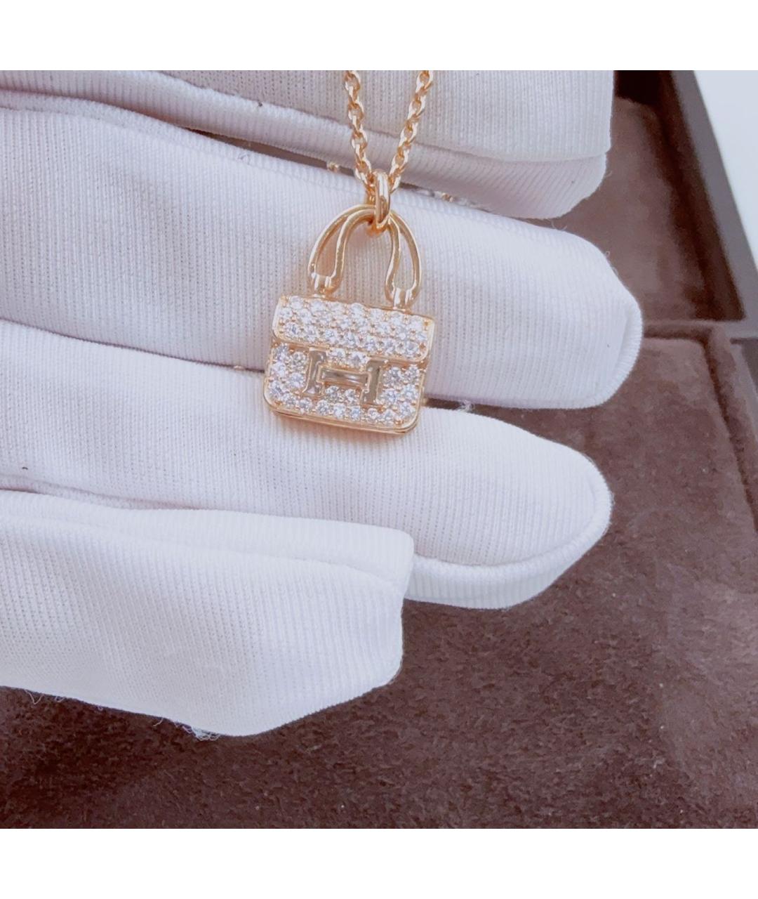 HERMES Розовая подвеска из розового золота, фото 3