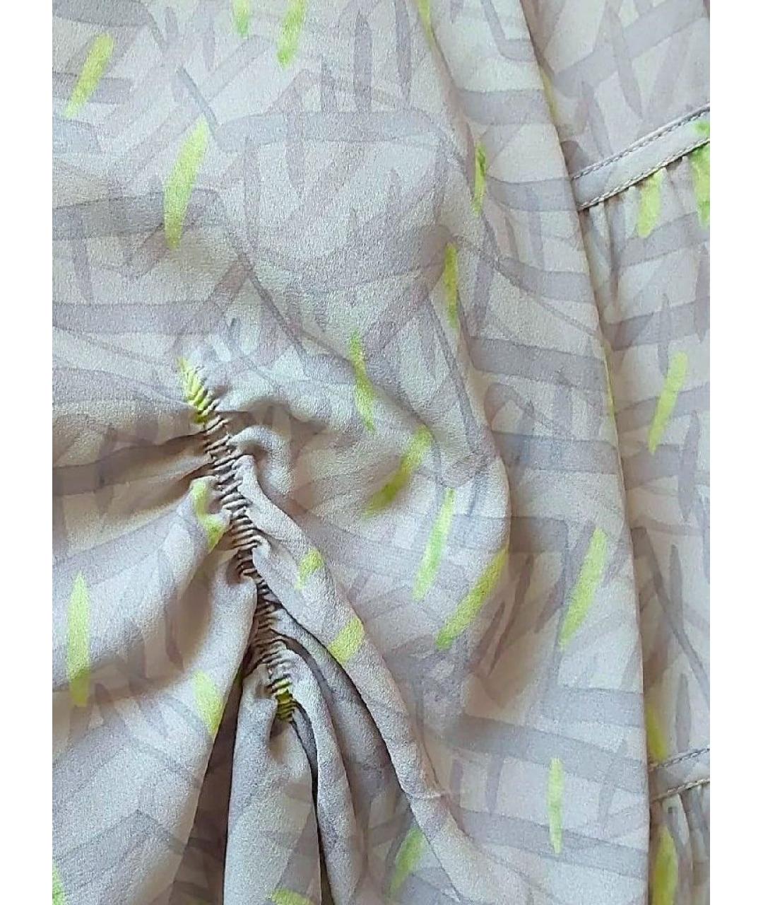 PATRIZIA PEPE Бежевое полиэстеровое платье, фото 3