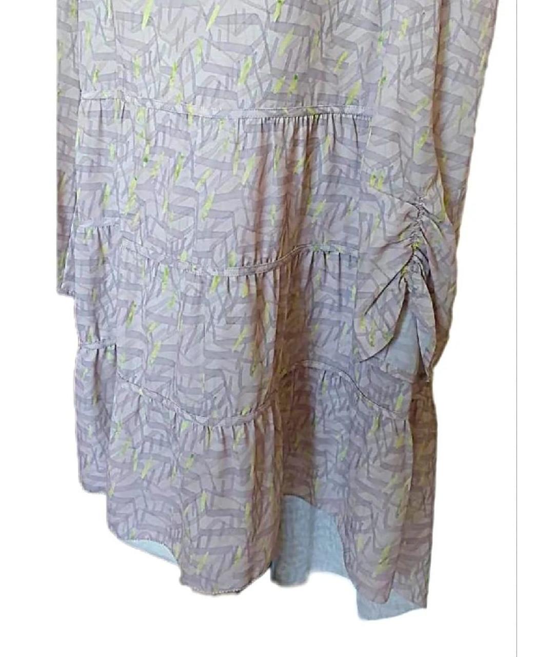 PATRIZIA PEPE Бежевое полиэстеровое платье, фото 5