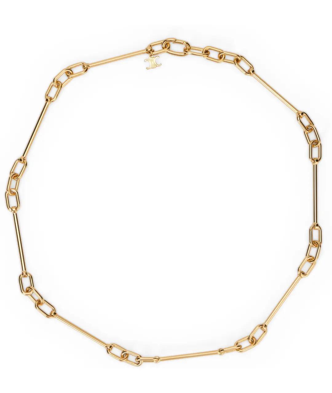 CELINE Золотая металлическая цепочка, фото 1