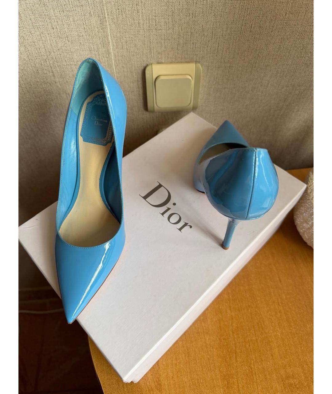 CHRISTIAN DIOR Голубые туфли, фото 3