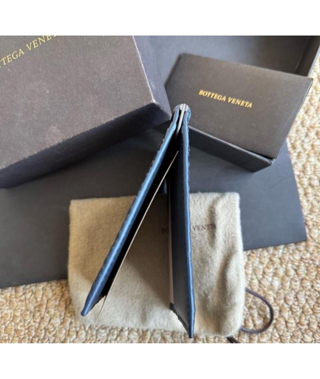 BOTTEGA VENETA Черный кожаный кошелек, фото 5