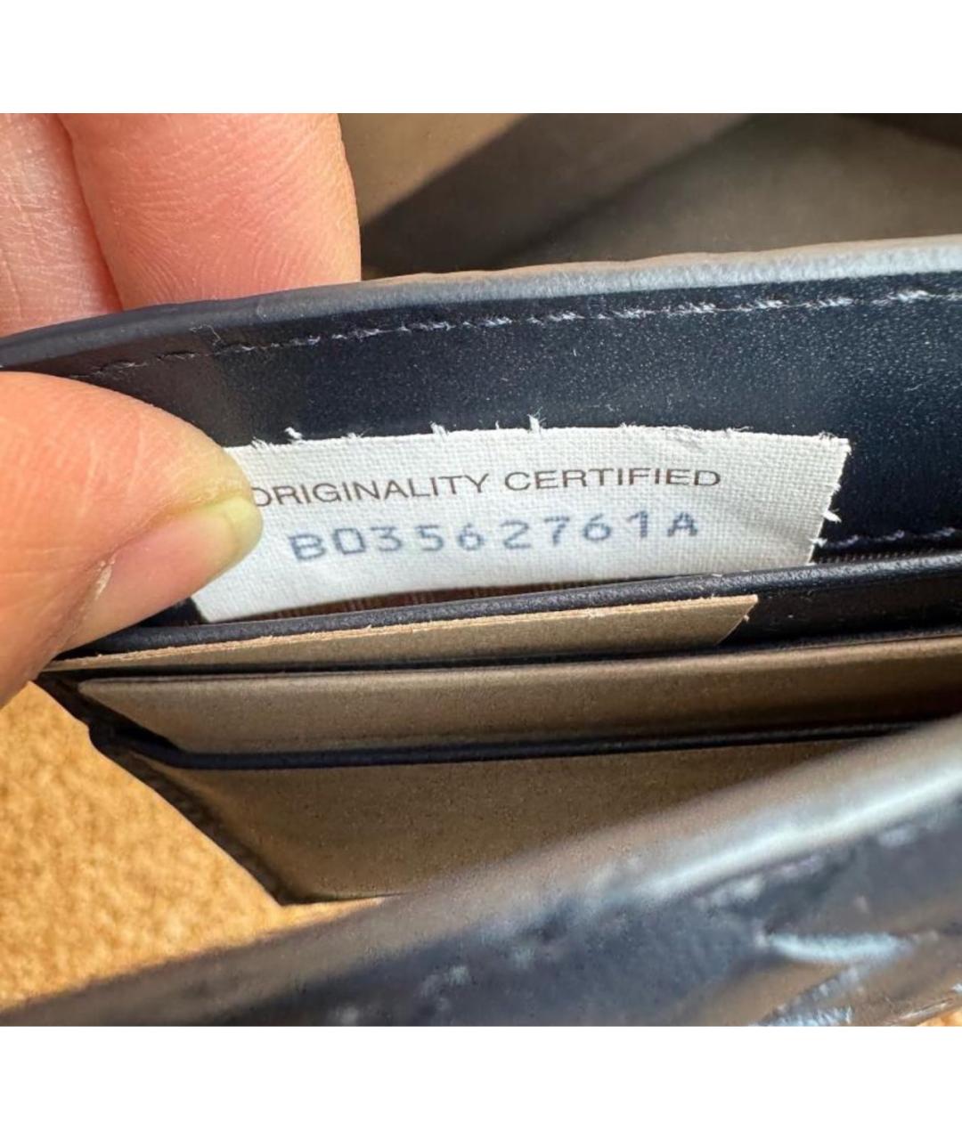 BOTTEGA VENETA Черный кожаный кошелек, фото 4