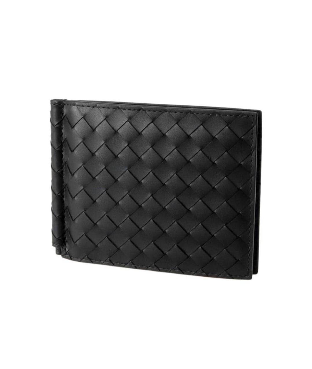 BOTTEGA VENETA Черный кожаный кошелек, фото 7