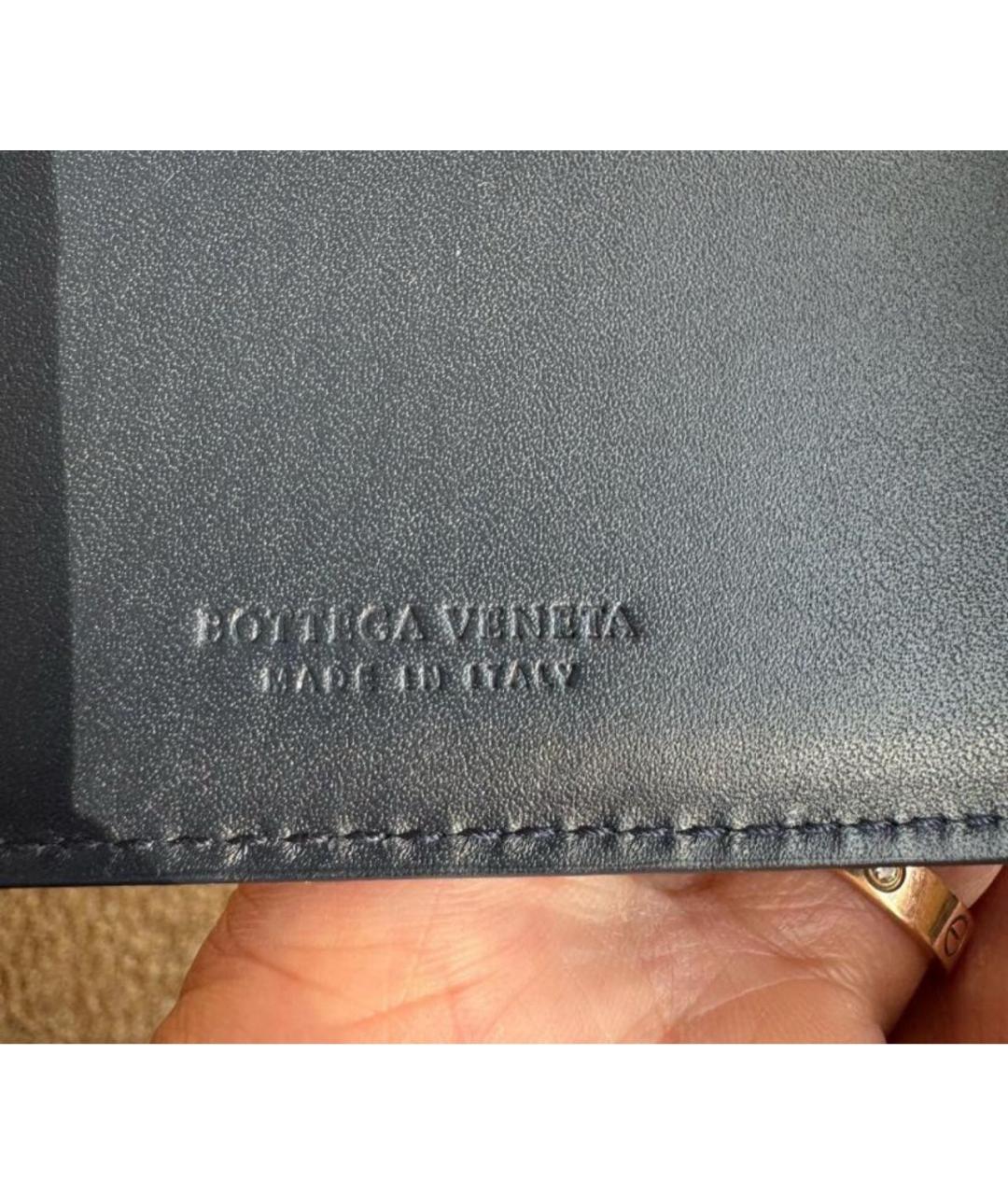 BOTTEGA VENETA Черный кожаный кошелек, фото 6