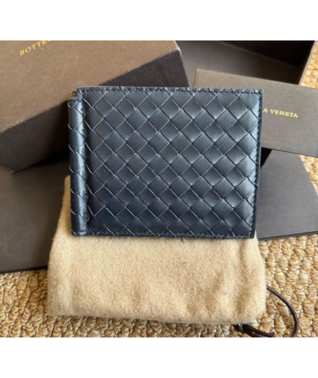 BOTTEGA VENETA Черный кожаный кошелек, фото 2