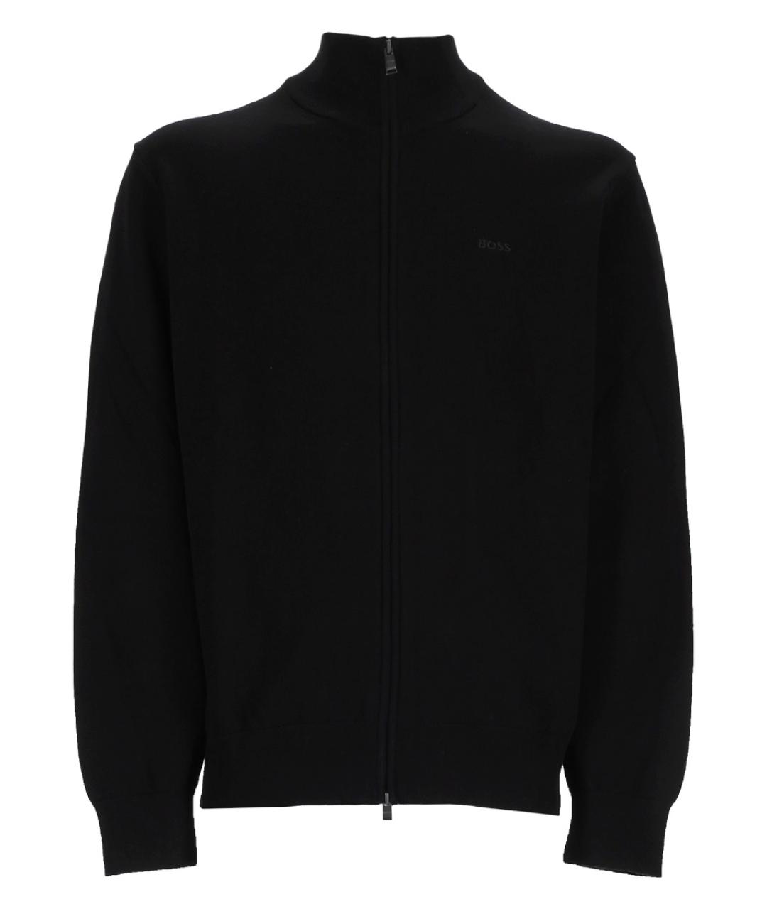 HUGO BOSS Черный хлопковый джемпер / свитер, фото 1