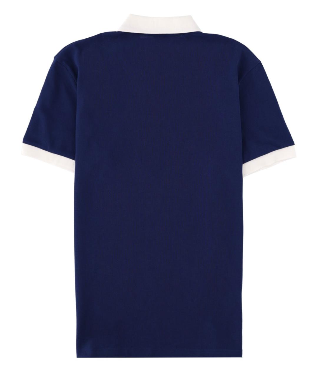 HUGO BOSS Синее хлопковое поло с коротким рукавом, фото 2