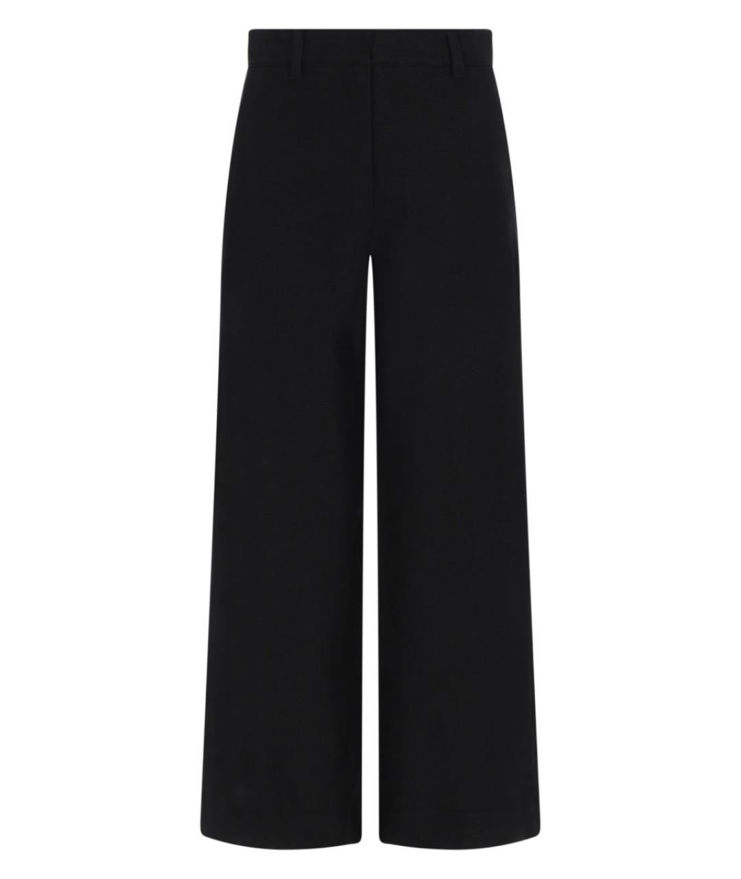 'S MAX MARA Черные льняные прямые брюки, фото 1