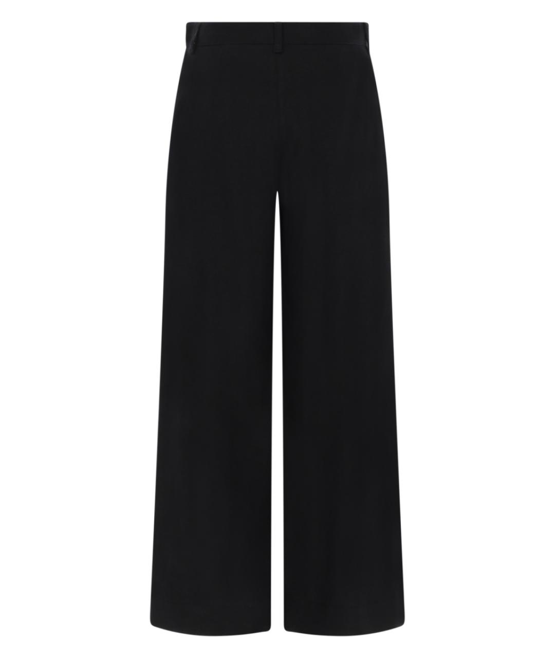 'S MAX MARA Черные льняные прямые брюки, фото 2