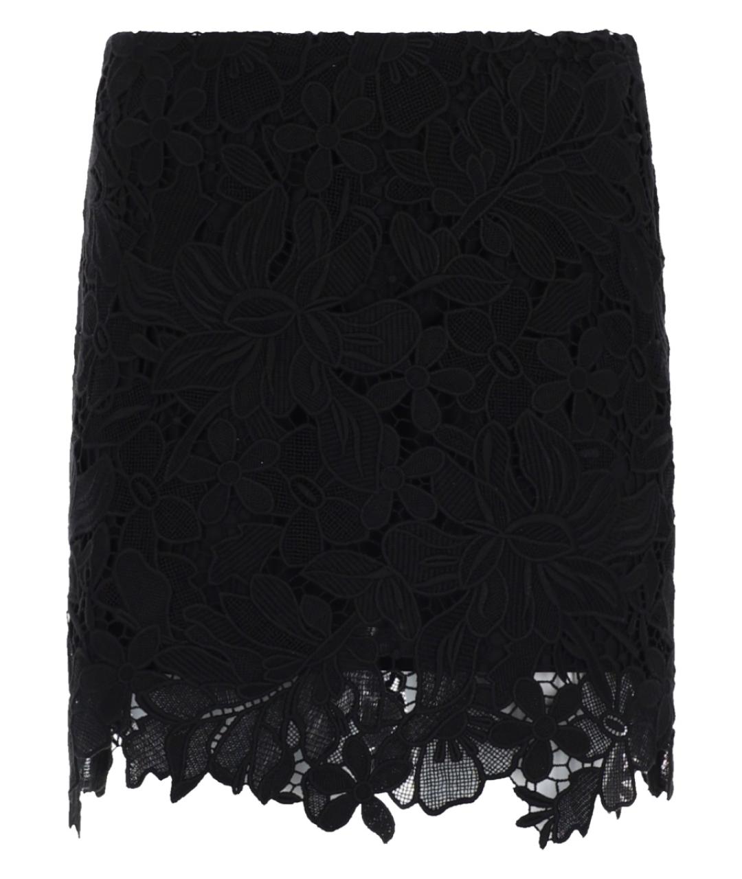 SPORTMAX Черная хлопковая юбка миди, фото 1