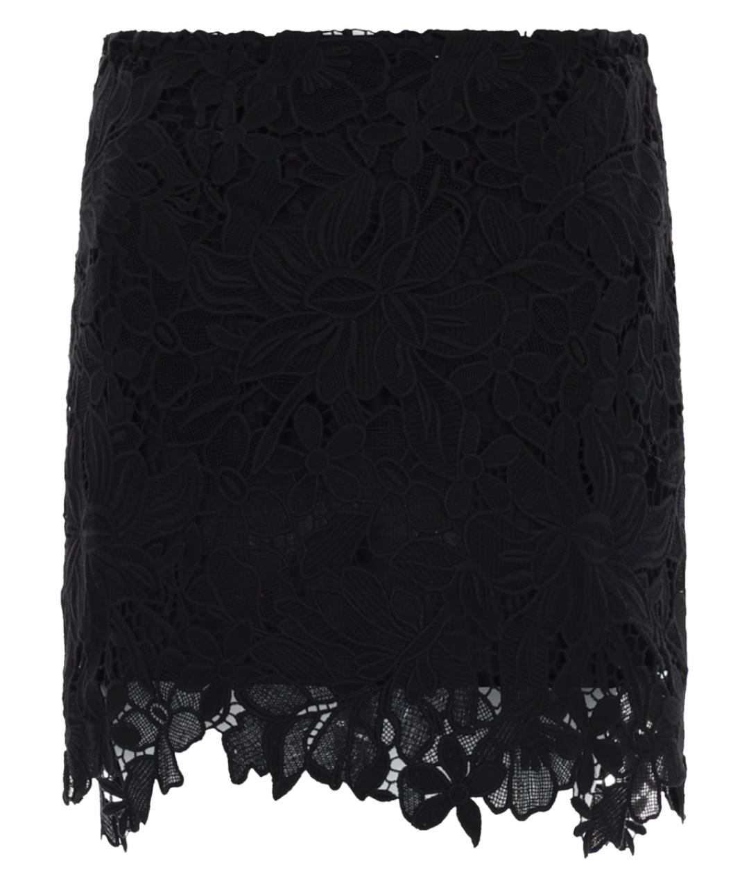 SPORTMAX Черная хлопковая юбка миди, фото 2