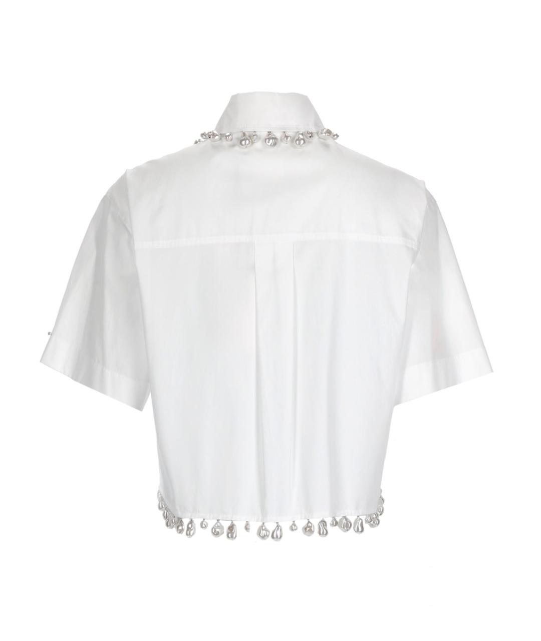 SPORTMAX Белая хлопковая рубашка, фото 2