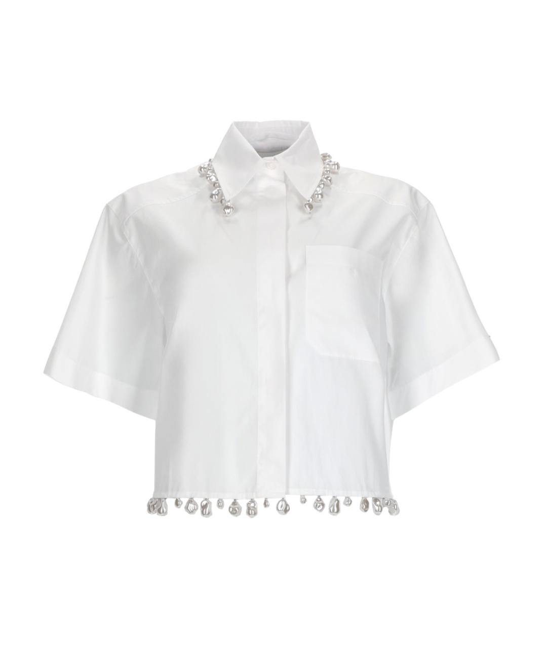 SPORTMAX Белая хлопковая рубашка, фото 1