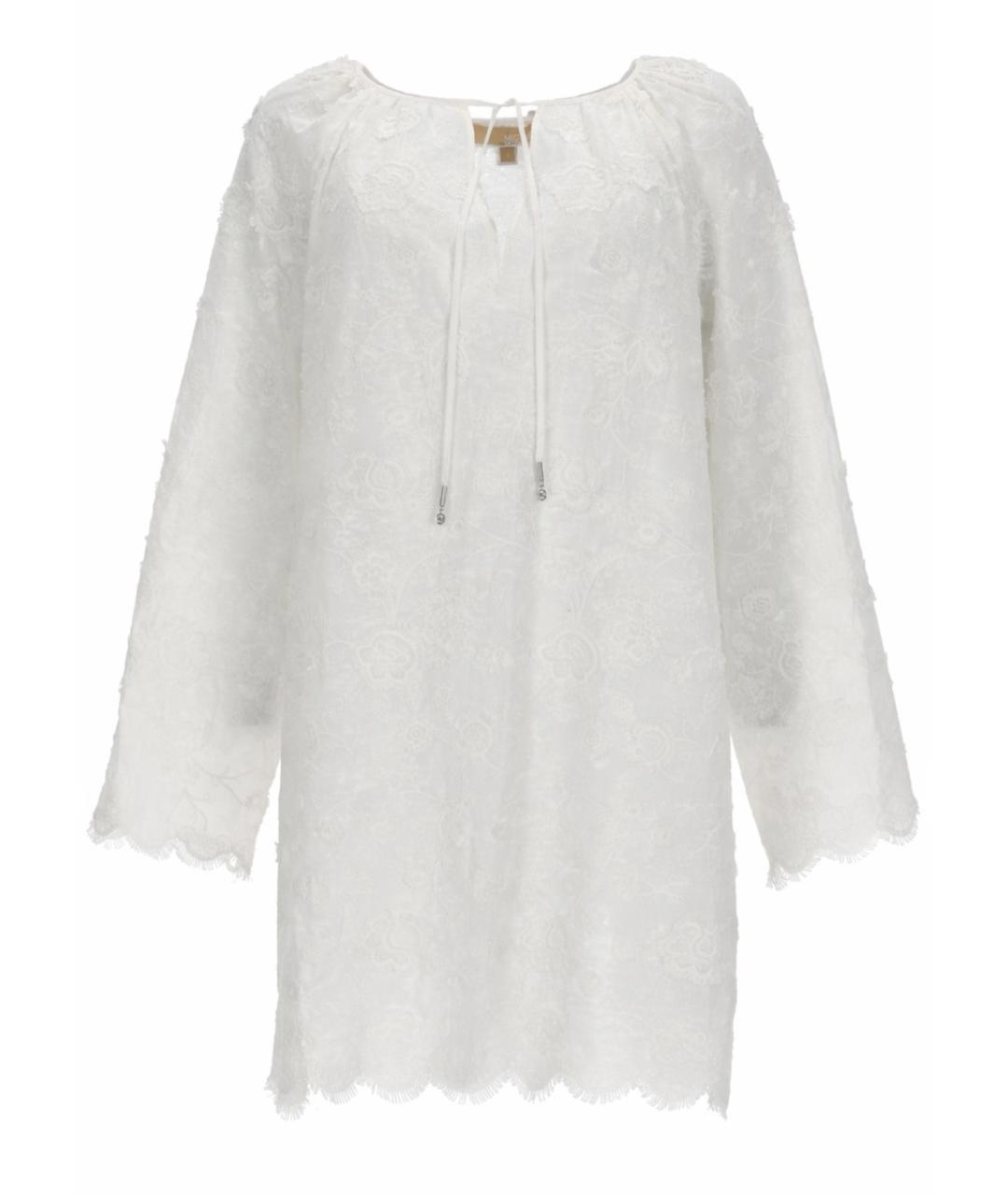 MICHAEL KORS Белое хлопковое повседневное платье, фото 1