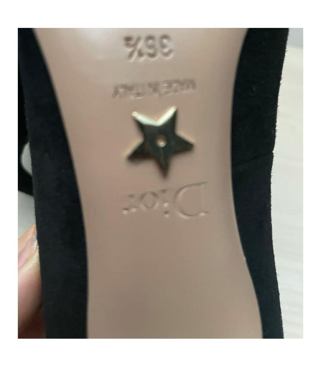 CHRISTIAN DIOR Черные замшевые туфли, фото 8