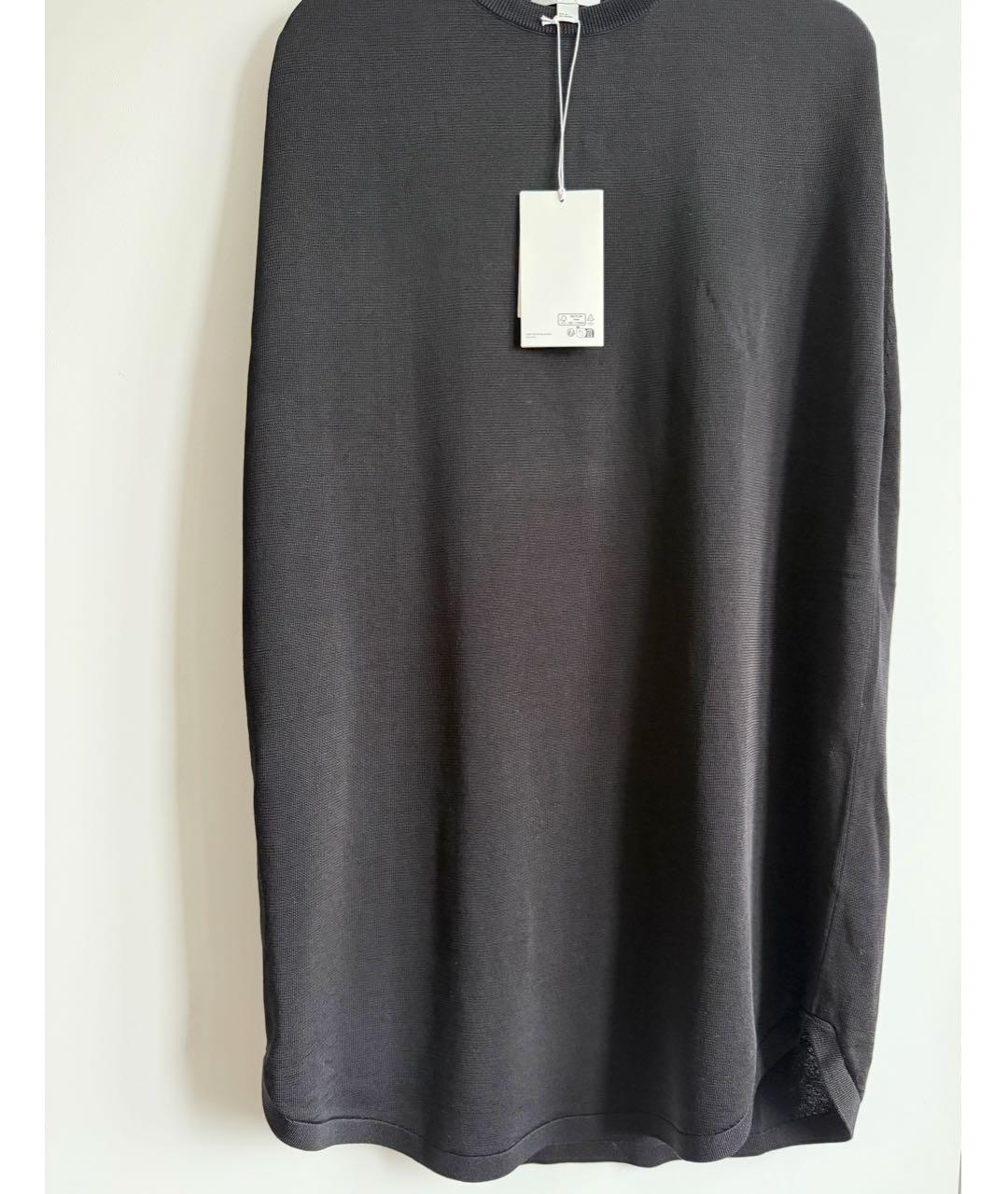 COS Черное вискозное повседневное платье, фото 3