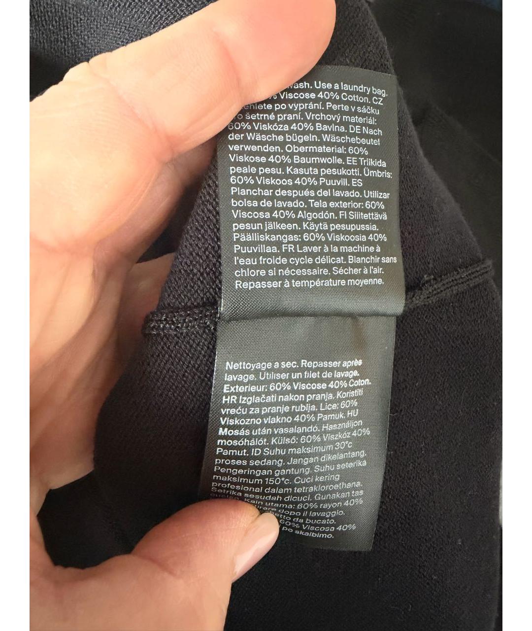 COS Черное вискозное повседневное платье, фото 7