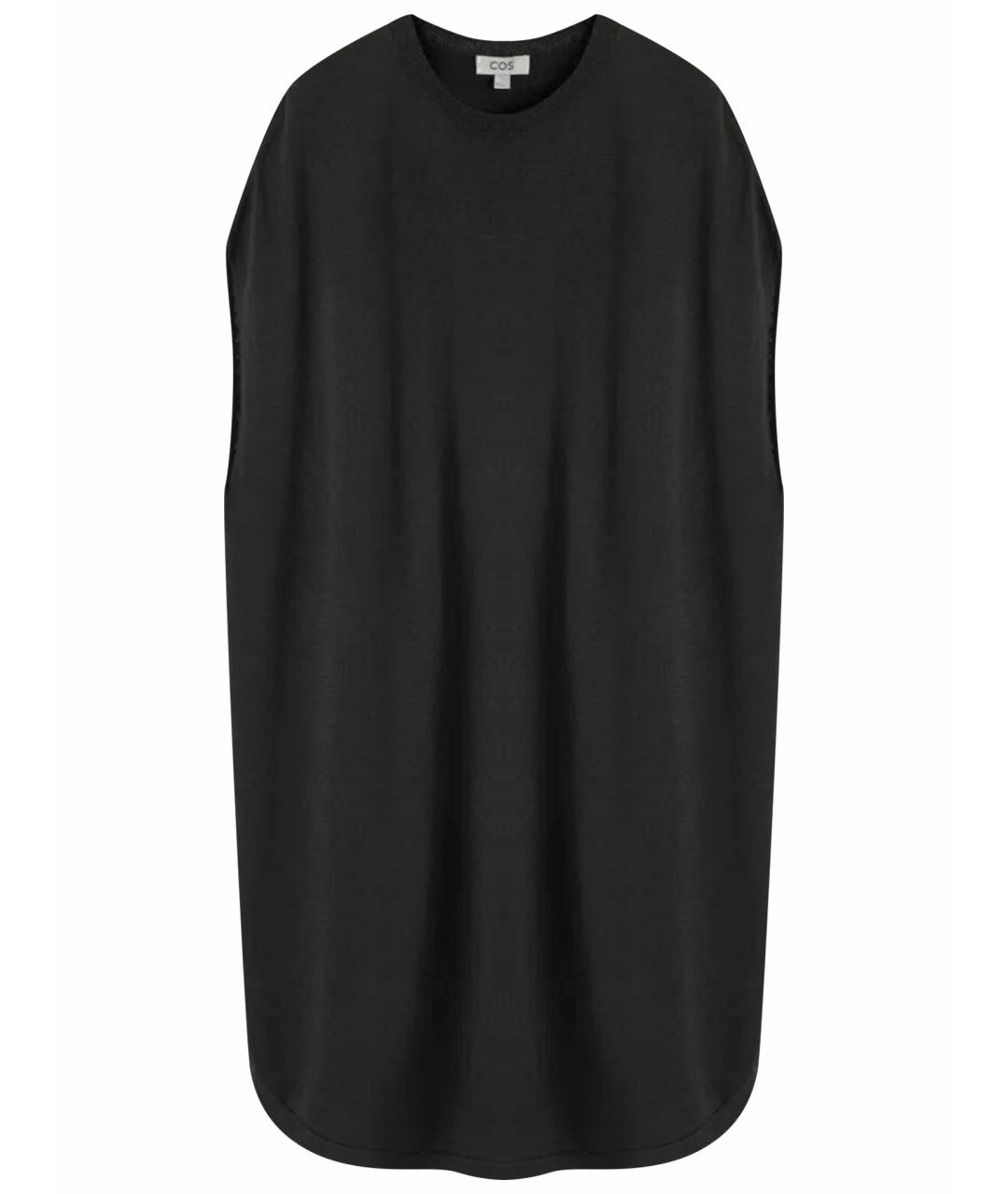 COS Черное вискозное повседневное платье, фото 1