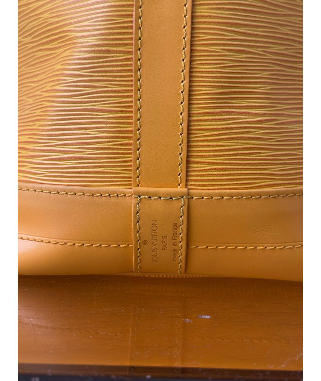 LOUIS VUITTON Желтая кожаная сумка через плечо, фото 5