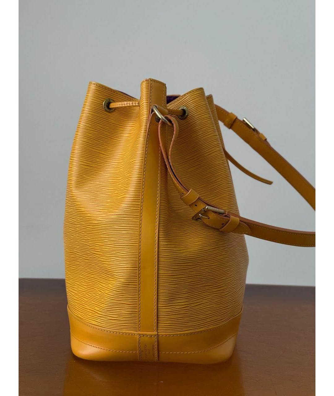 LOUIS VUITTON Желтая кожаная сумка через плечо, фото 4