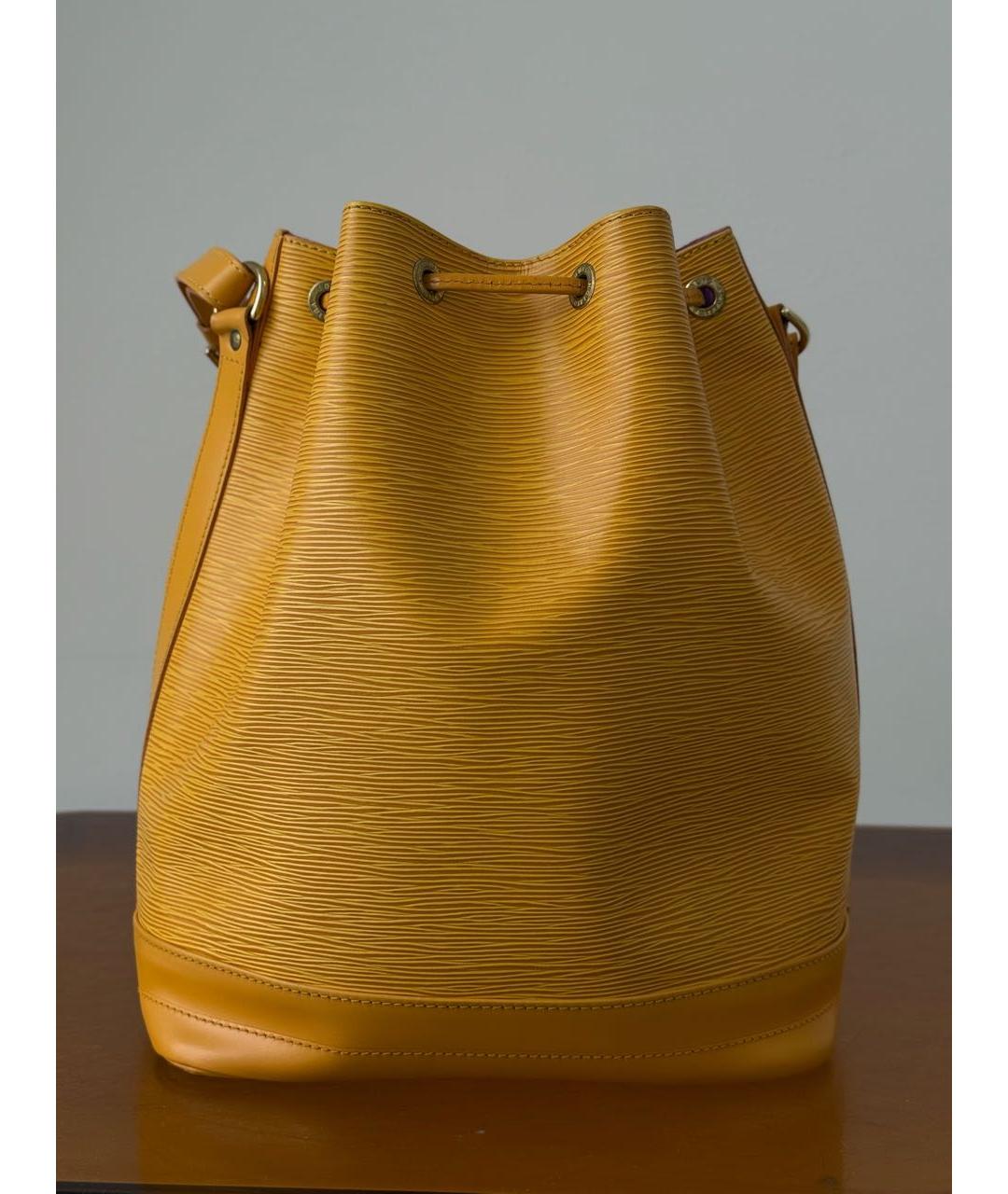 LOUIS VUITTON Желтая кожаная сумка через плечо, фото 3