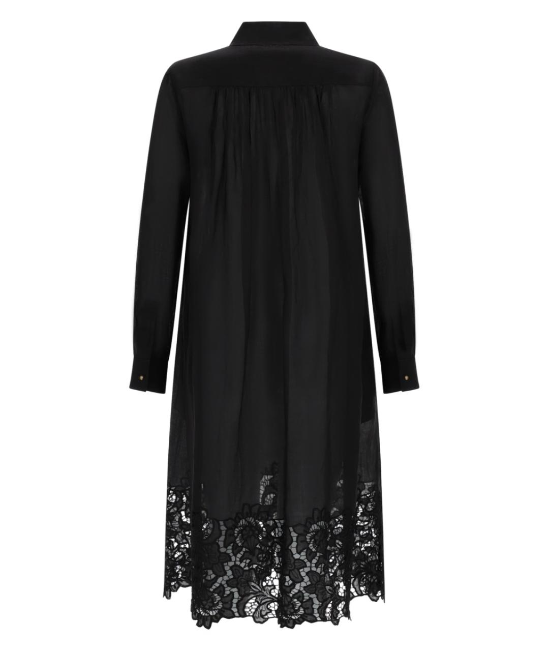 MAX MARA Черное хлопковое повседневное платье, фото 2