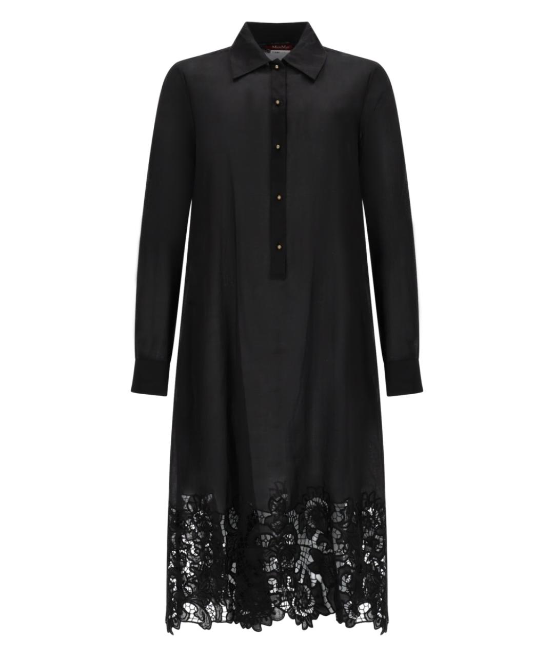 MAX MARA Черное хлопковое повседневное платье, фото 1