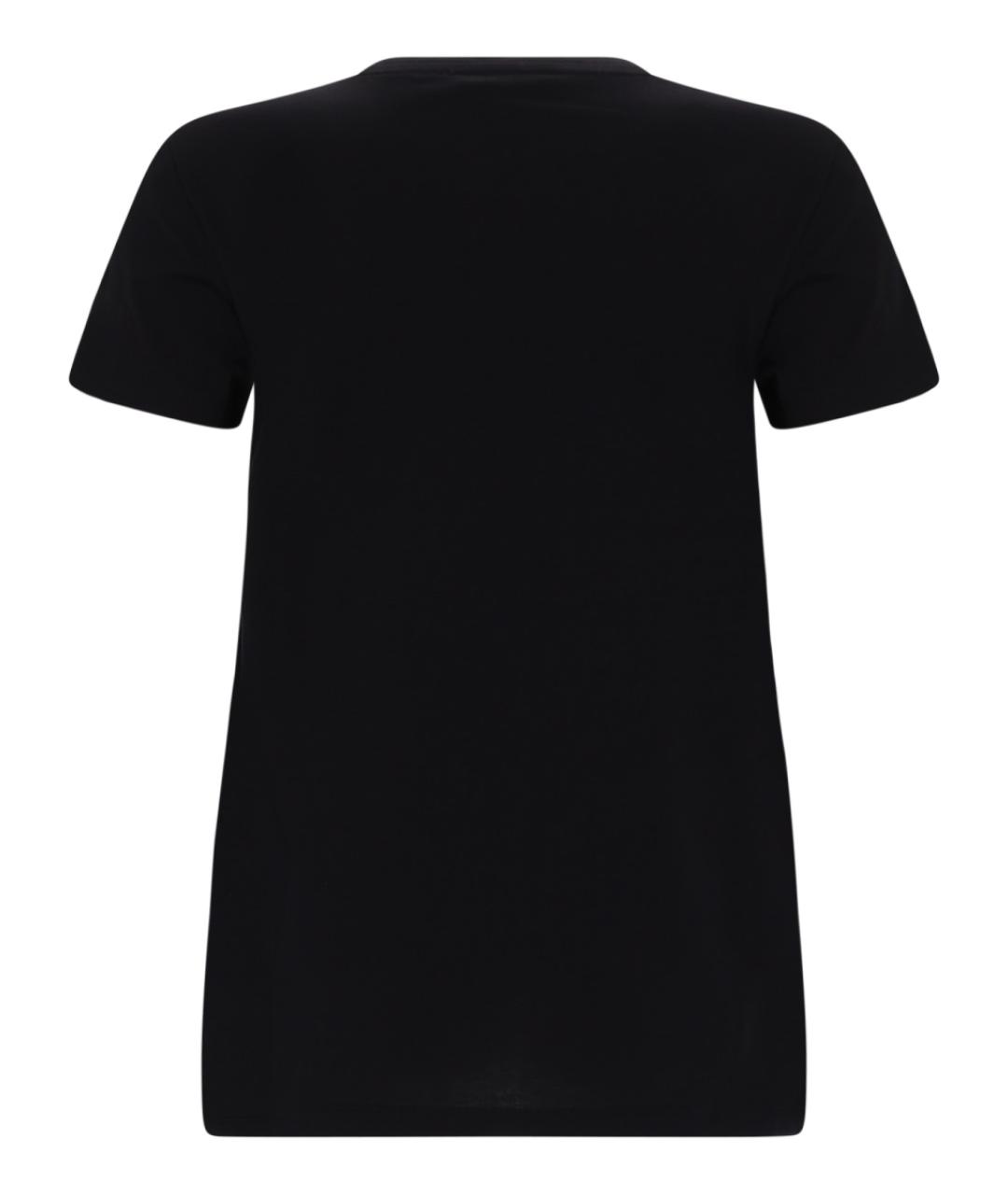 MAX MARA Черная хлопковая футболка, фото 2