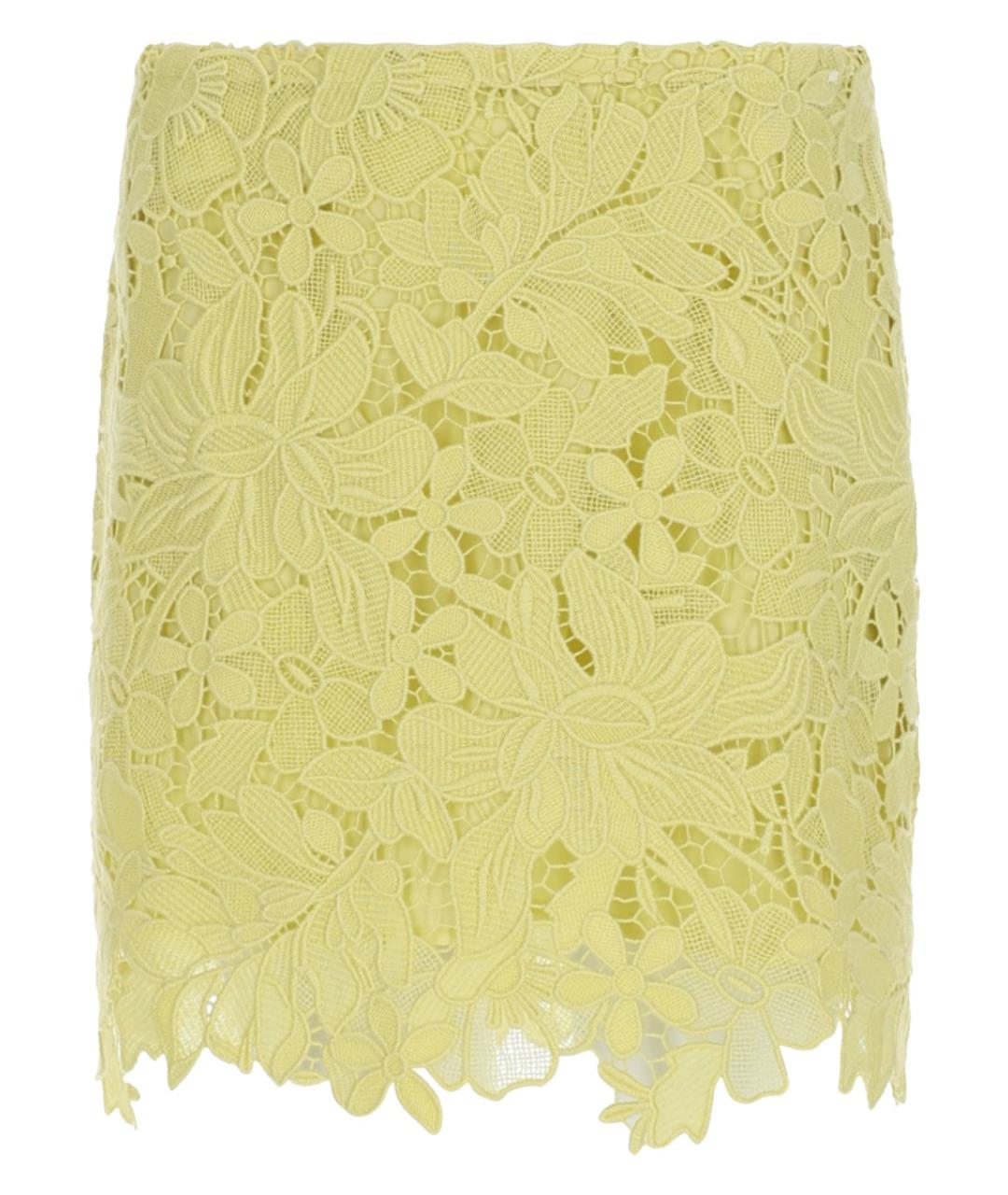 SPORTMAX Желтая хлопковая юбка мини, фото 1