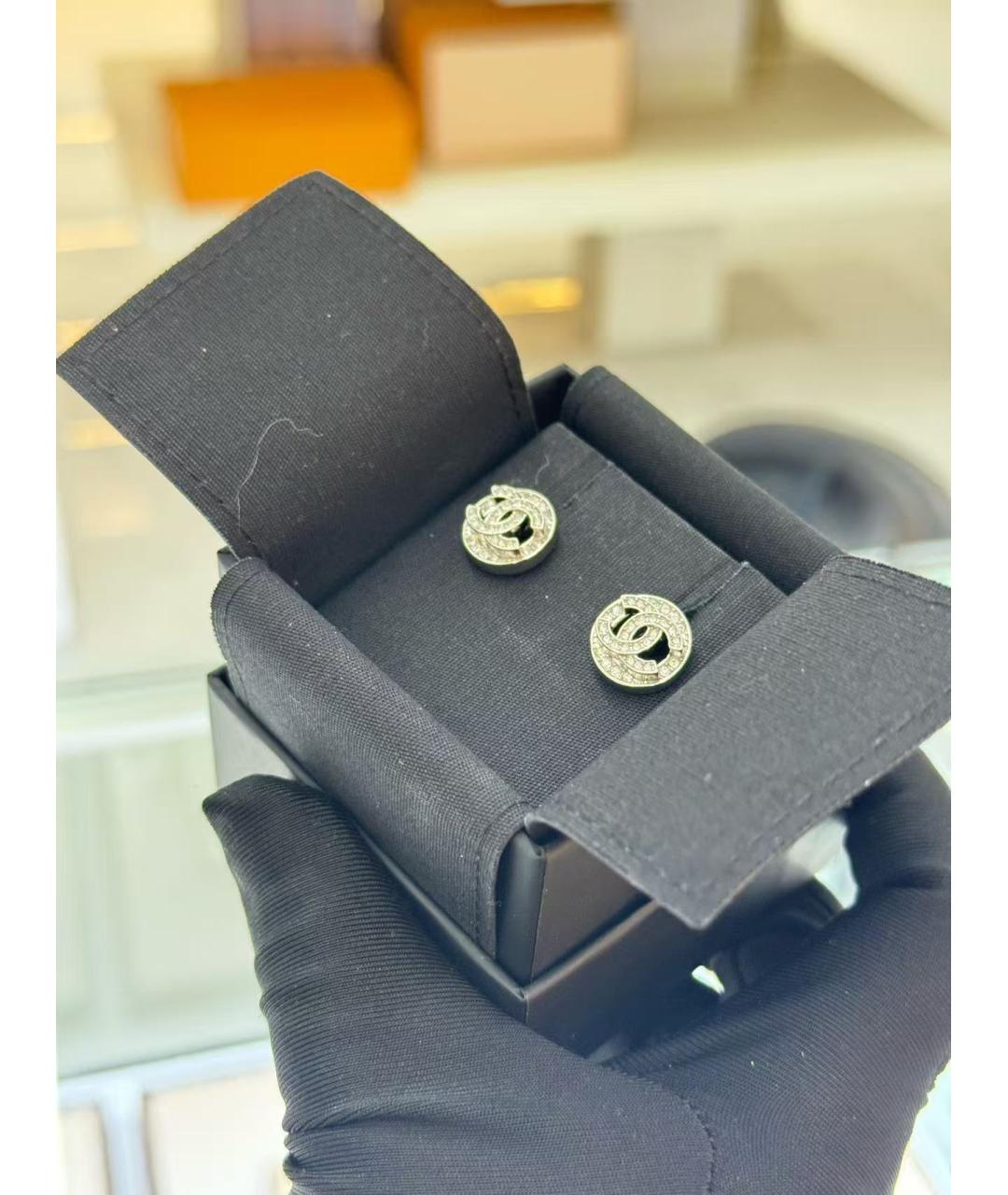 CHANEL Серебряные металлические серьги, фото 4