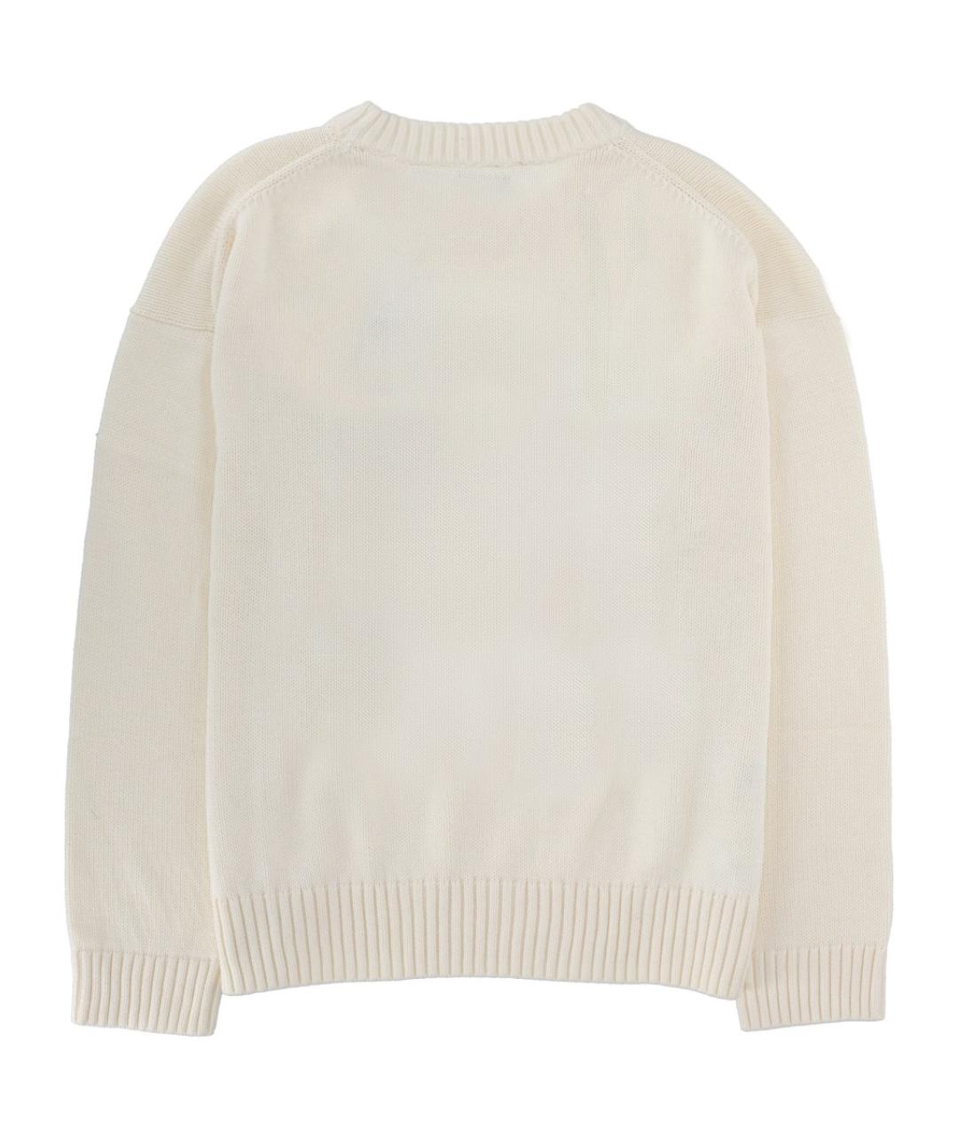 POLO RALPH LAUREN Белый хлопковый джемпер / свитер, фото 2