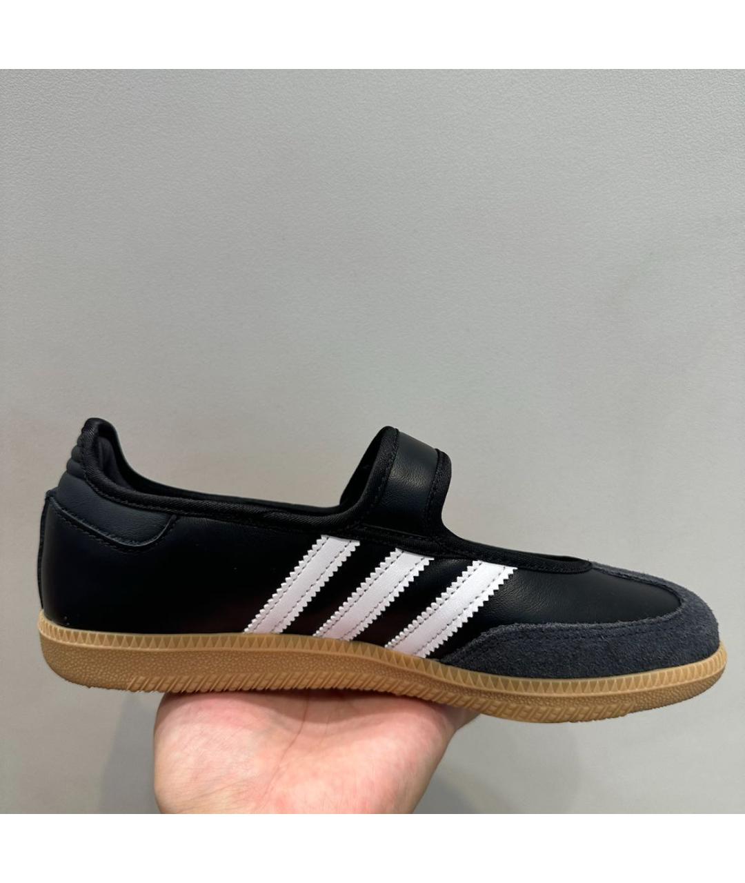 ADIDAS Черные кожаные кроссовки, фото 5