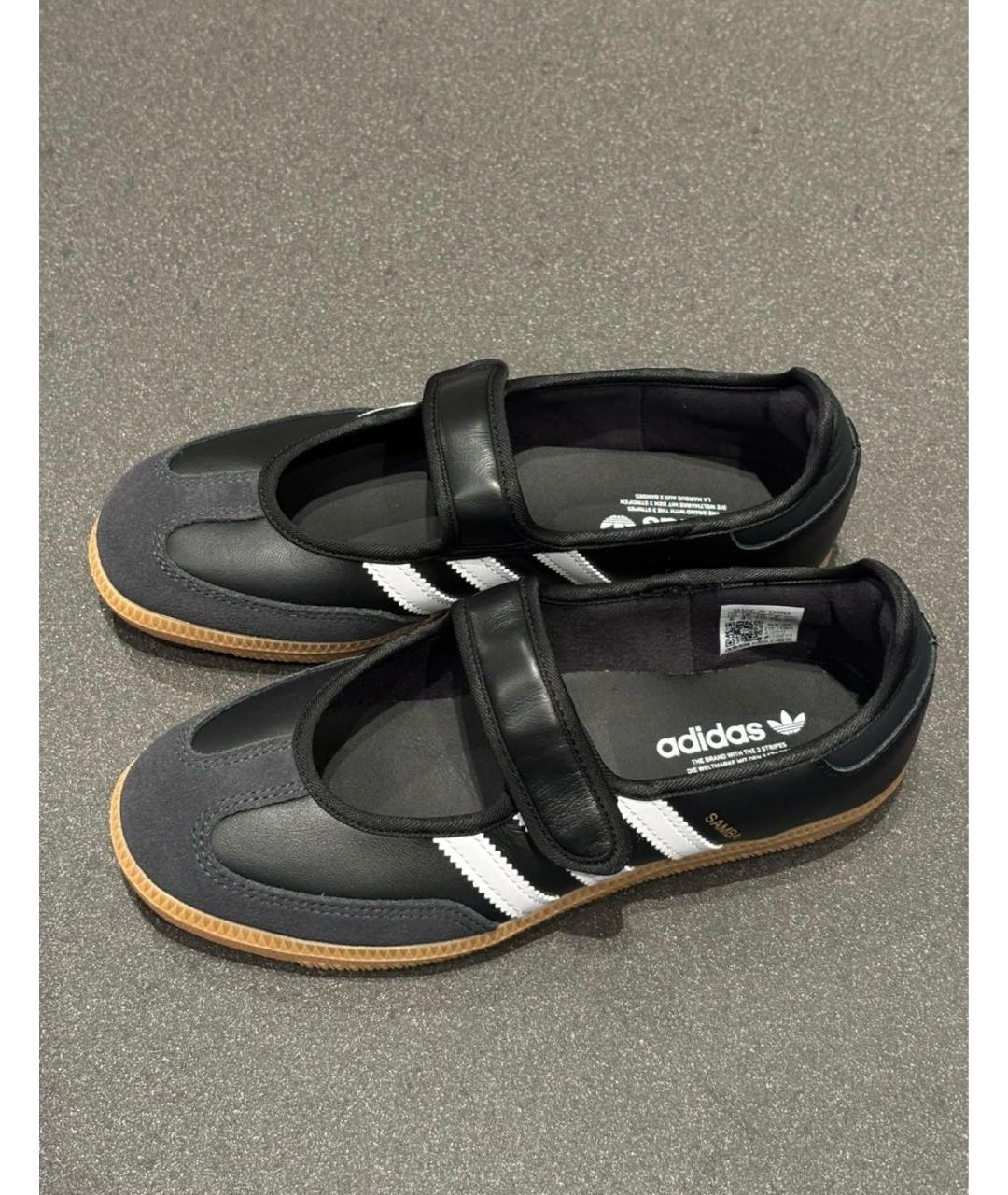 ADIDAS Черные кожаные кроссовки, фото 8