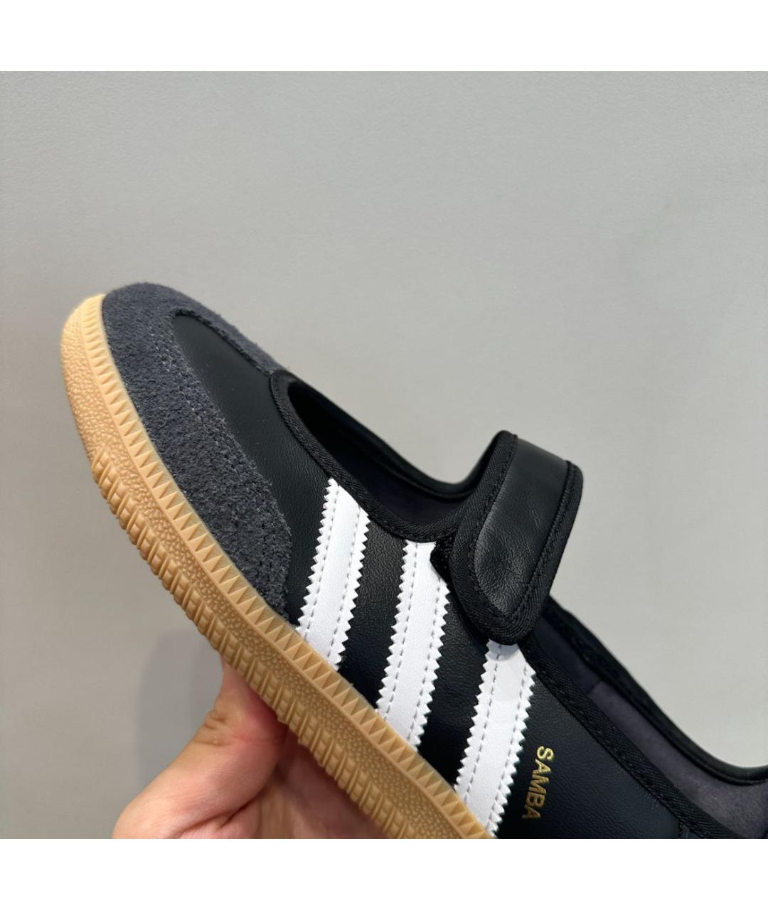 ADIDAS Черные кожаные кроссовки, фото 7