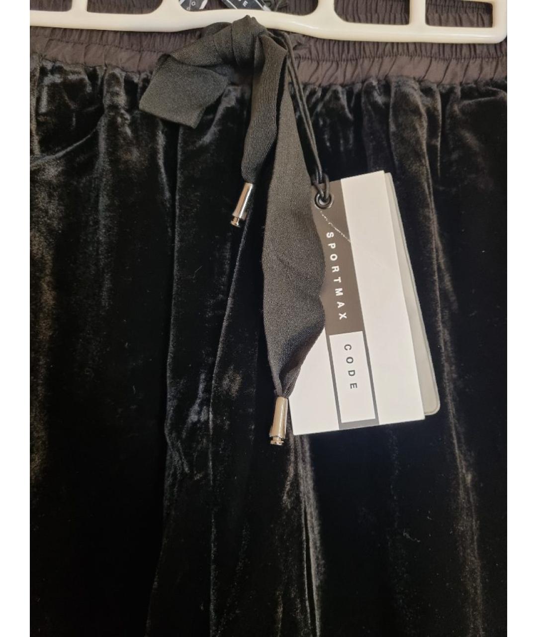 SPORT MAX CODE Черный велюровый костюм с брюками, фото 4