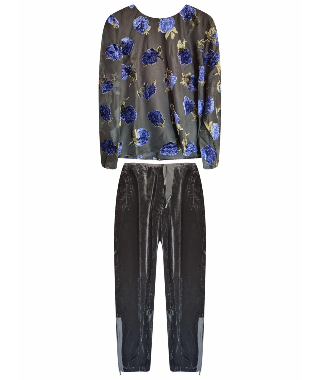 SPORT MAX CODE Черный велюровый костюм с брюками, фото 1