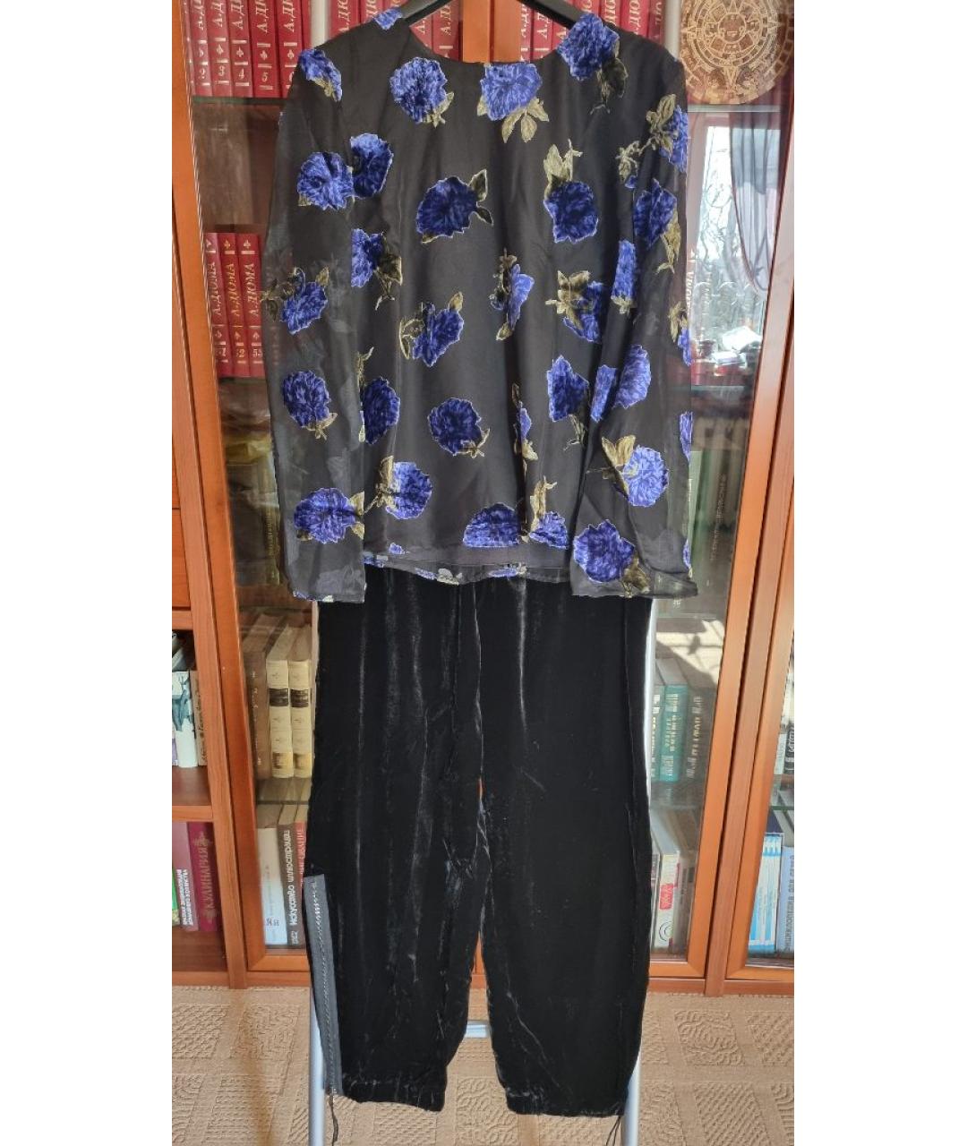 SPORT MAX CODE Черный велюровый костюм с брюками, фото 5