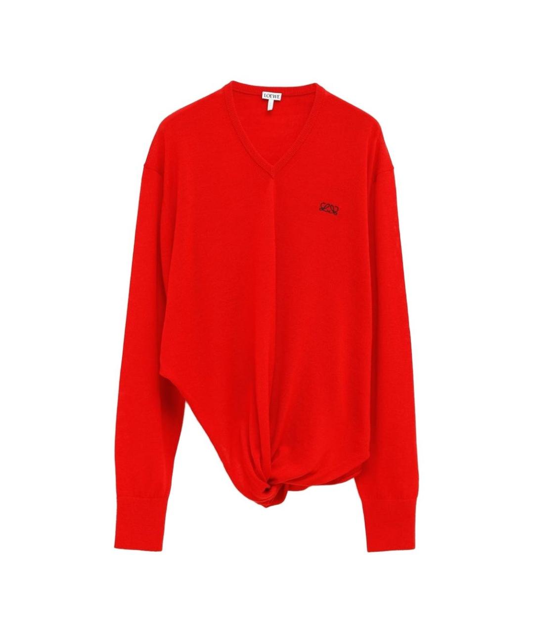 LOEWE Красный шерстяной джемпер / свитер, фото 1