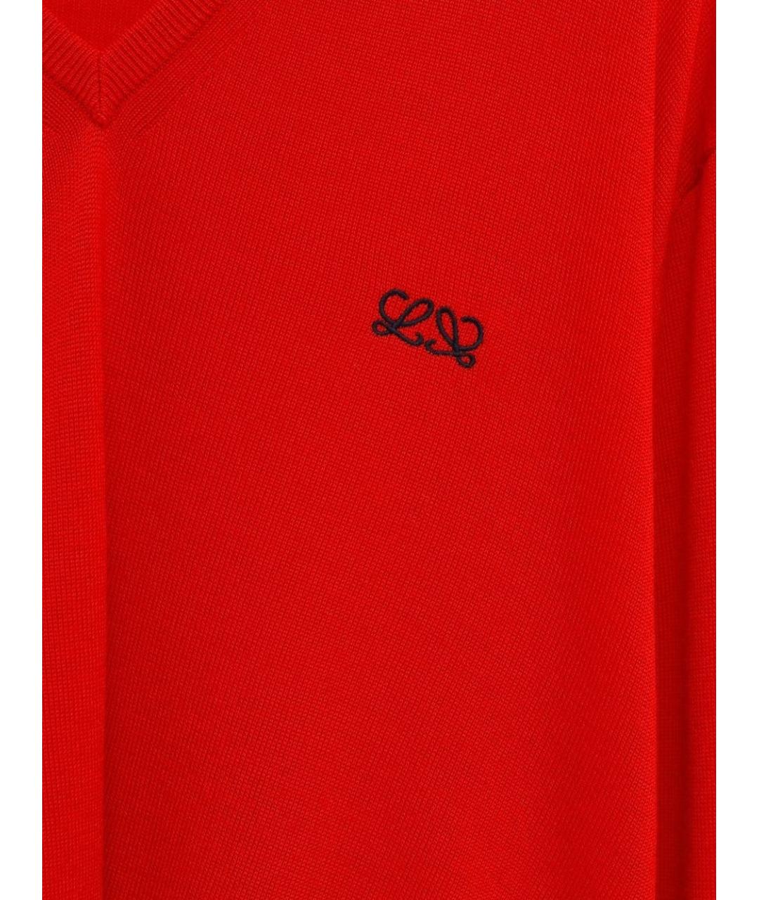 LOEWE Красный шерстяной джемпер / свитер, фото 3