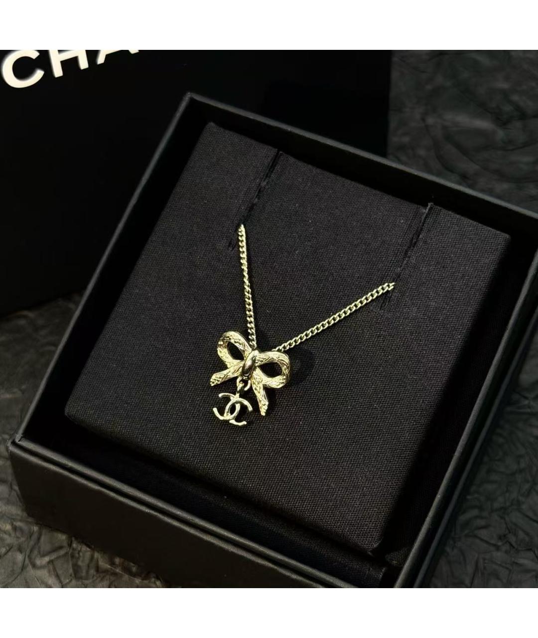 CHANEL Золотое металлическое колье, фото 3