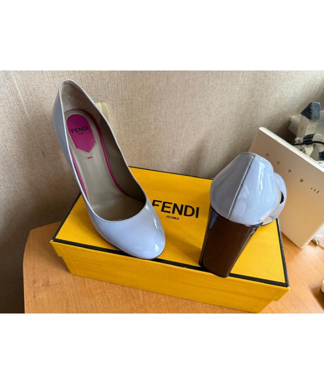 FENDI Голубые туфли, фото 2