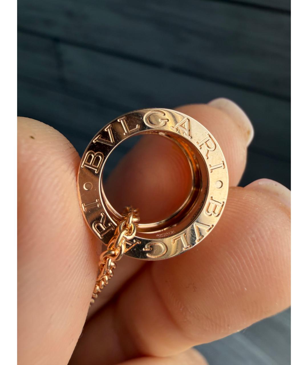 BVLGARI Золотая подвеска из розового золота, фото 3