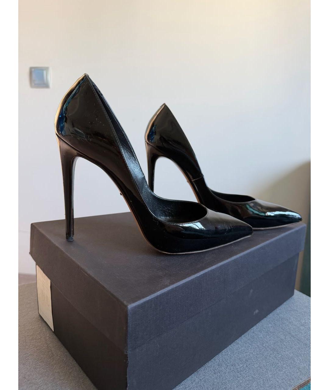 DOLCE&GABBANA Черные туфли из лакированной кожи, фото 4