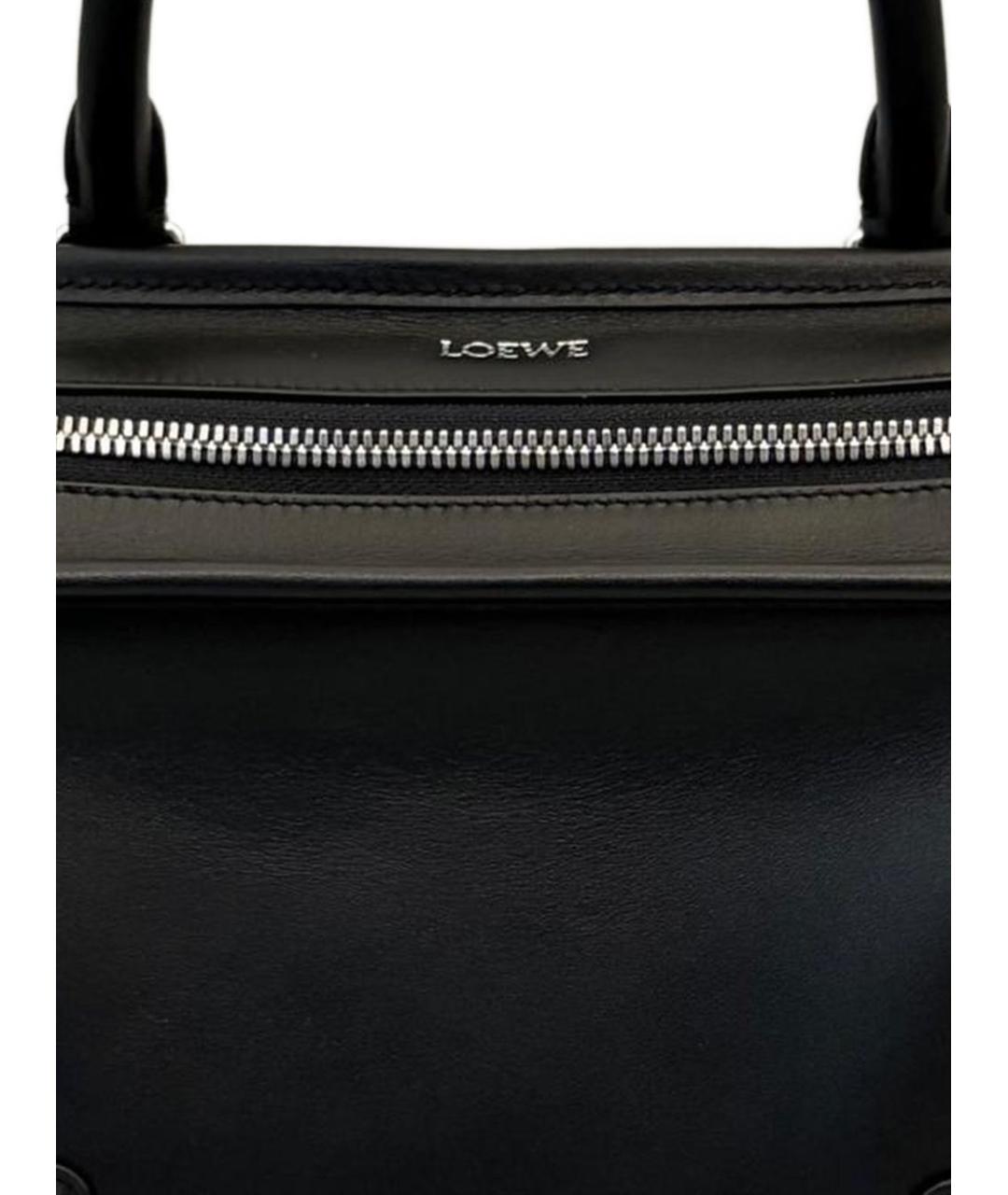 LOEWE Черная кожаная сумка тоут, фото 2