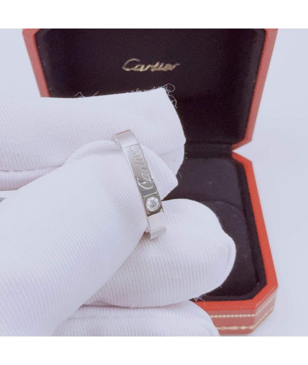 CARTIER Белое платиновое кольцо, фото 3