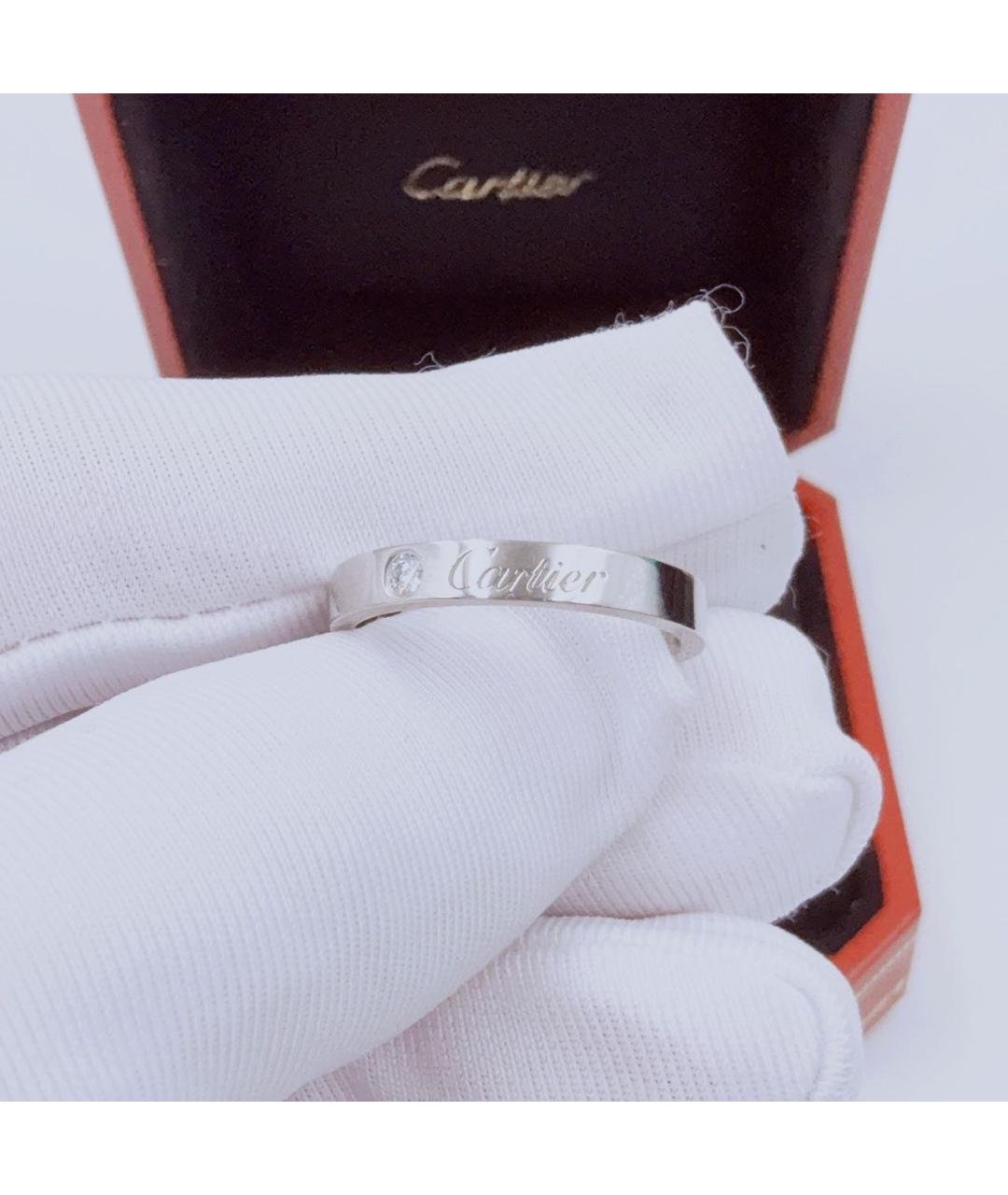CARTIER Белое платиновое кольцо, фото 2
