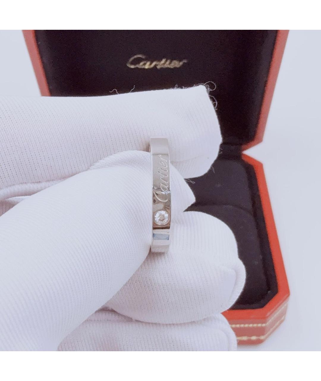 CARTIER Белое платиновое кольцо, фото 5